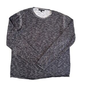 John Varvatos Men's 100 Percent Cotton Charcoal Gray Pullover Sweater Quality XL